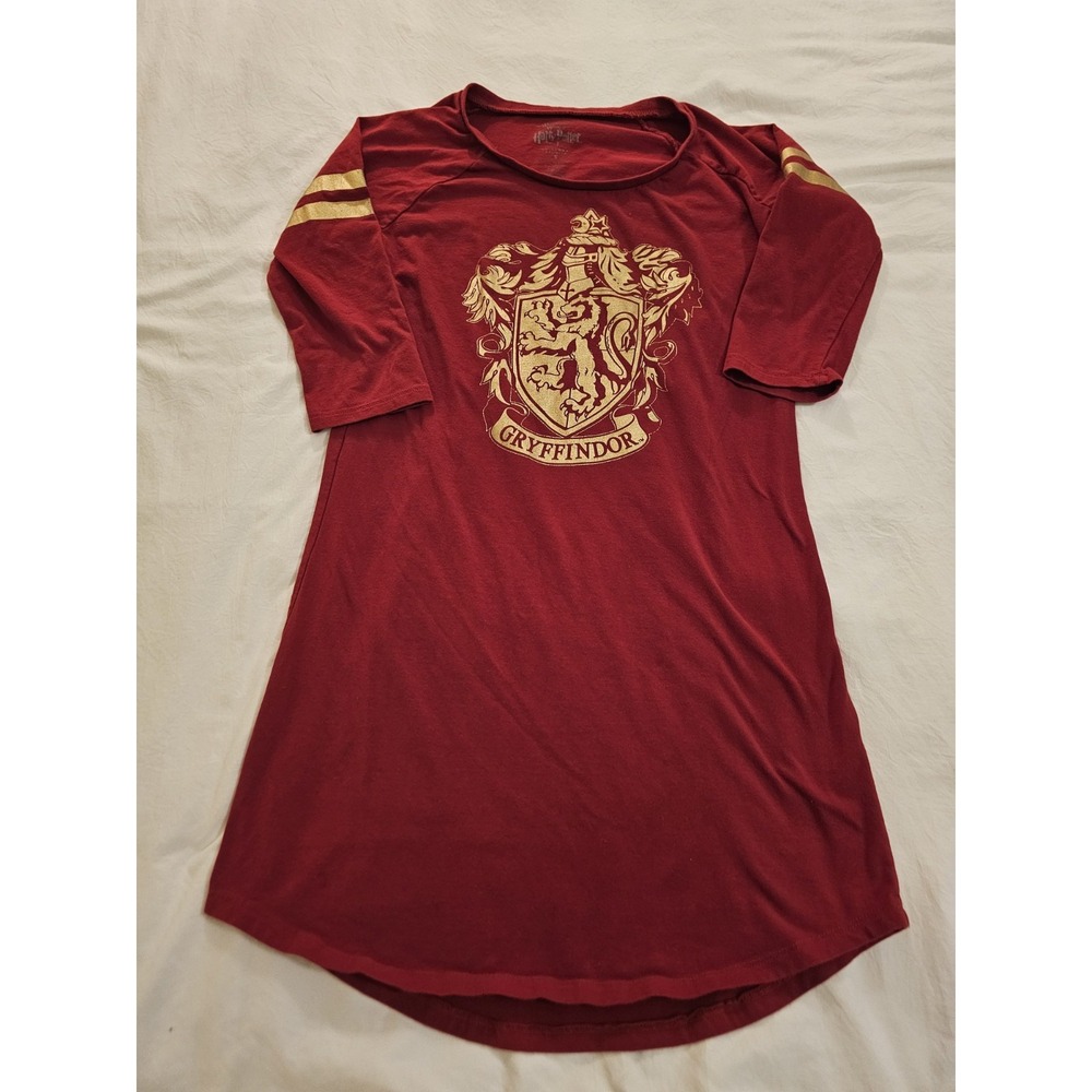 Harry‎ Potter Gryffindor Shirt Dress Women Small Red Gold Universal Studios